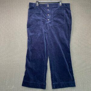 Free Assembly Navy Corduroy Flare Pants Size 18